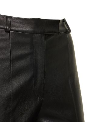 Kožené nohavice Michael Kors Collection čierna