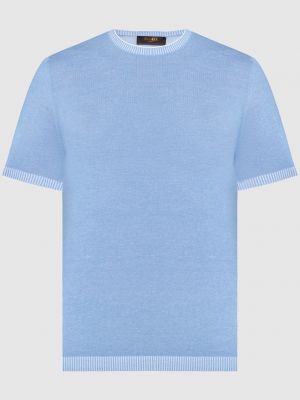 Меланжева футболка Moorer блакитна