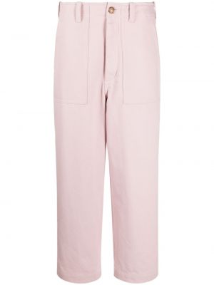 Βαμβακερό παντελόνι με ίσιο πόδι Sofie D'hoore ροζ