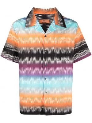 Gradient πουκάμισο με σχέδιο Missoni πορτοκαλί