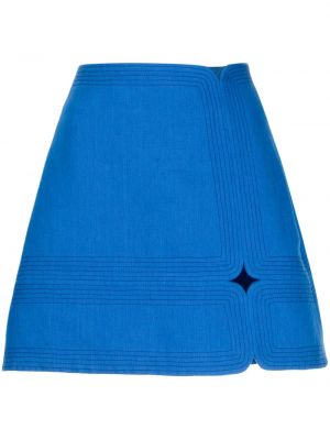 Pletena mini suknja Acler plava