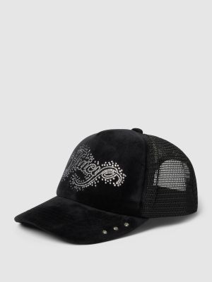 Czarna czapka z daszkiem Juicy Couture