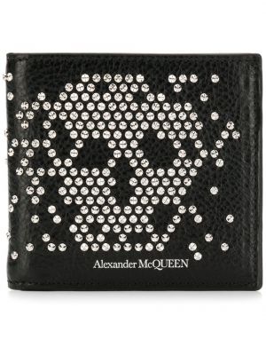 Peňaženka s cvočkami Alexander Mcqueen čierna