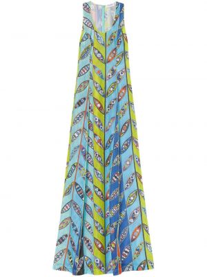 Rochie lunga cu imagine plasă Pucci