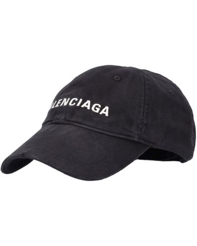 Hut mit stickerei aus baumwoll Balenciaga schwarz