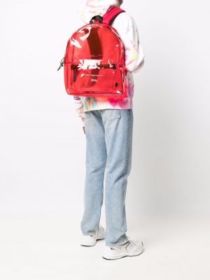 Läbipaistvad mustriline seljakott Undercover punane