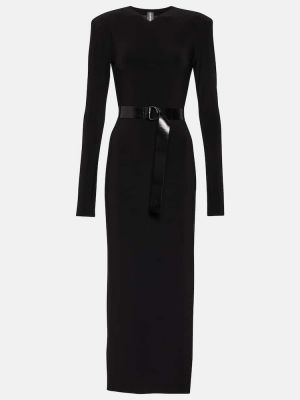 Μίντι φόρεμα από ζέρσεϋ Norma Kamali μαύρο