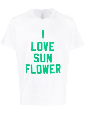 T-shirt con stampa Sunflower bianco