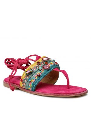 Semišové sandále Alma En Pena ružová