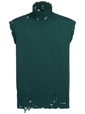 Pletená obnosená vesta Marni zelená