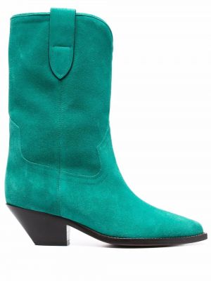 Замшевые ботинки Isabel Marant, зеленые
