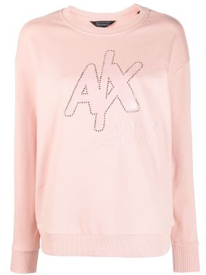 Sweatshirt aus baumwoll Armani Exchange pink