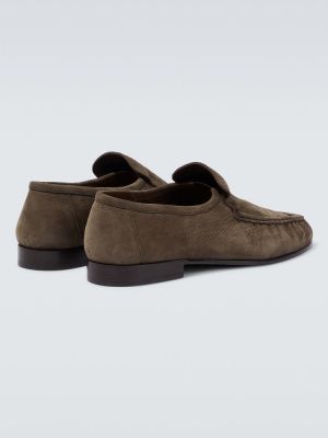 Pantofi loafer din piele The Row maro