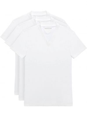 Marškinėliai v formos iškirpte Prada balta
