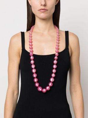 Collier avec perles Emporio Armani rose