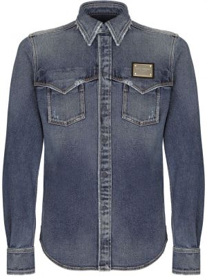 Camicia jeans aderente Dolce & Gabbana blu