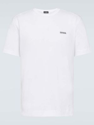 Jersey t-shirt aus baumwoll Zegna weiß