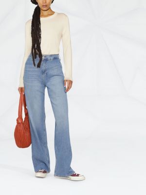 Jeans taille haute Calvin Klein bleu