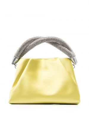 Копринени сатенени шопинг чанта Rodo жълто