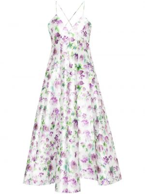 Midi haljina s cvjetnim printom s printom Philosophy Di Lorenzo Serafini bijela