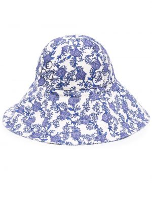 Bavlněný čepice Isabel Marant modrý