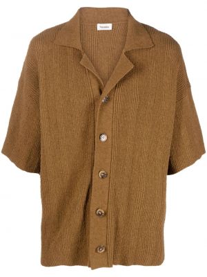 Chemise en tricot avec manches courtes Nanushka marron