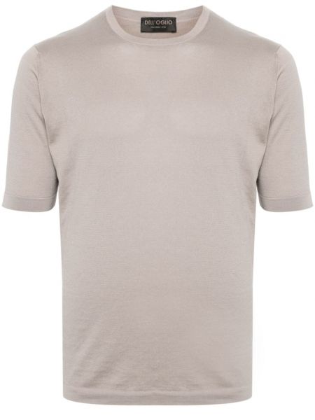 Βαμβακερή μπλούζα Dell'oglio γκρι