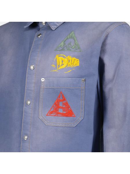 Camisa vaquera con bordado Dior azul