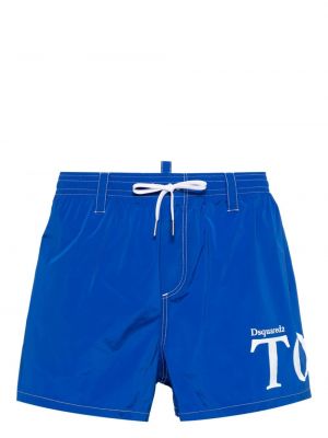 Shorts mit print Dsquared2 blau