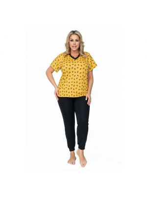 Пижама Donna, футболка, брюки желтый
