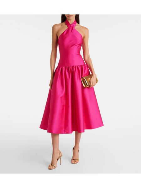 Midi elbise Roland Mouret pembe