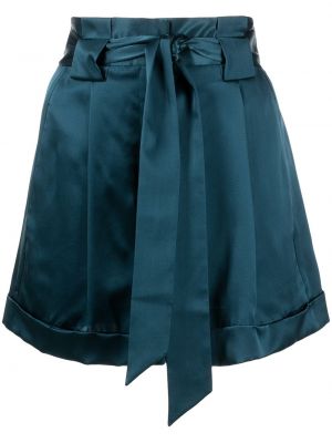 Плисирани шорти Michelle Mason синьо