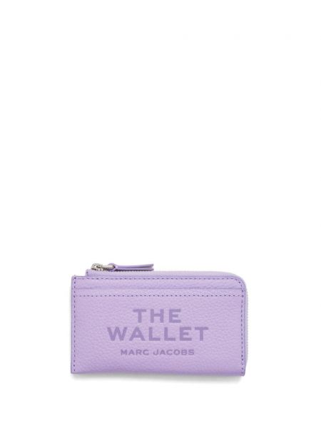 Kožená peněženka Marc Jacobs fialová