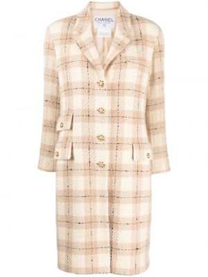 Palton cu nasturi în carouri din tweed Chanel Pre-owned