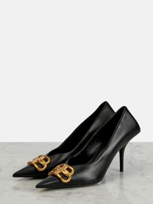 Pantofi cu toc din piele Balenciaga negru