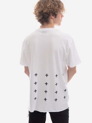 Bavlněné tričko s aplikacemi Ksubi bílé