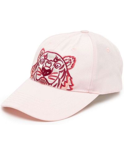 Tigerstripete brodert cap Kenzo rosa