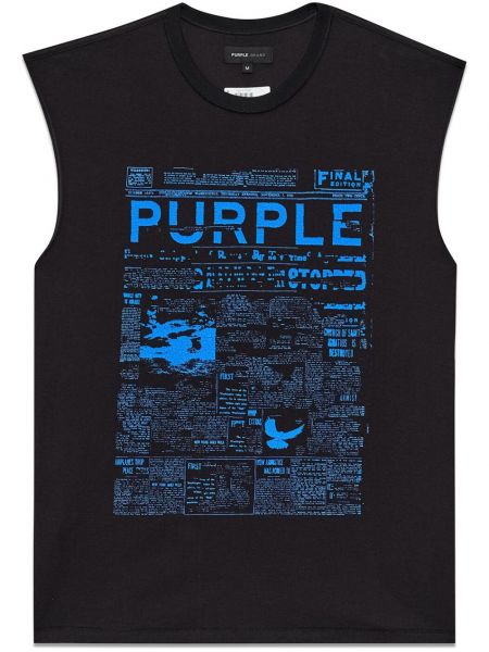 Памучна риза с принт Purple Brand
