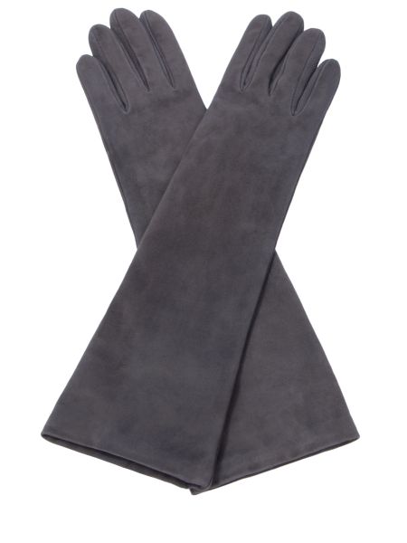 Замшевые перчатки Sermoneta Gloves серые