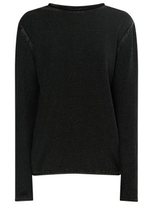 Меланжов пуловер Mymo Rocks черно