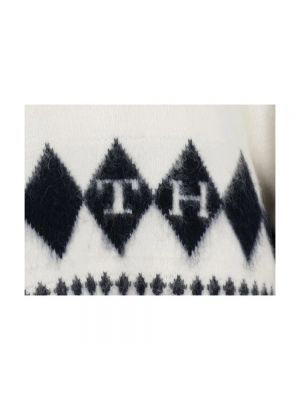 Jersey de lana de punto de tela jersey Tommy Hilfiger blanco