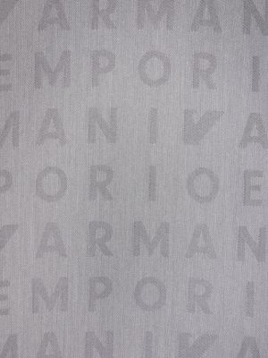 Schal mit print Emporio Armani grau
