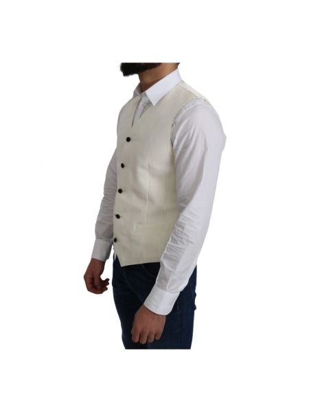Pantalón clásico de seda Bencivenga blanco