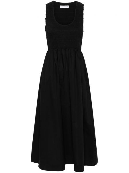 Βαμβακερή φουσκωμένο φόρεμα Faithfull The Brand μαύρο