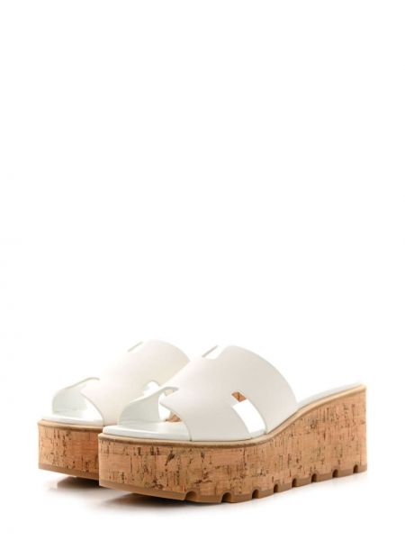 Sandały na platformie Hermès Pre-owned białe