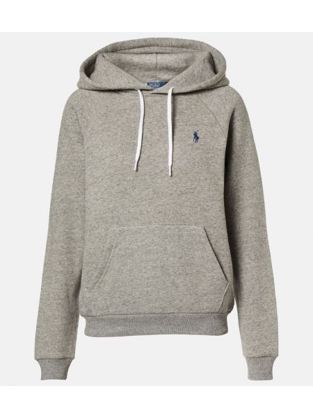 Jersey bomull hoodie Polo Ralph Lauren grå