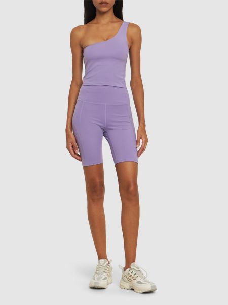 Pantalones cortos de cintura alta Girlfriend Collective violeta