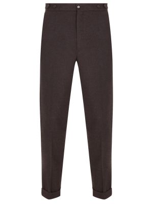 Однотонные классические брюки Dolce & Gabbana коричневые