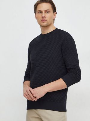 Хлопковый свитер Sisley черный