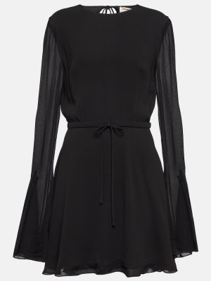 Φόρεμα ντραπέ Saint Laurent μαύρο